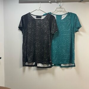 Lot of 2 Dry Tek Tek Gear Workout SS Shirts Large